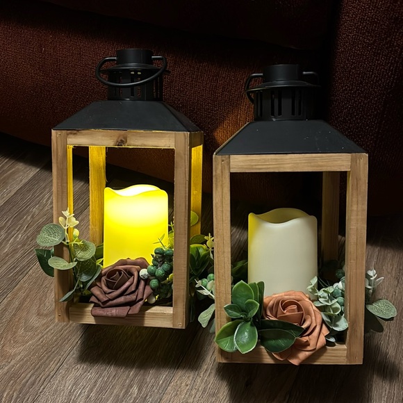 6 wooden led lanterns all work - Picture 1 of 3